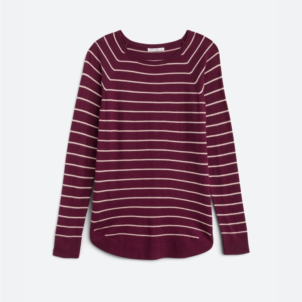 {StitchFix} Valencia Curved Hem Sweater by Pink Clover EUC